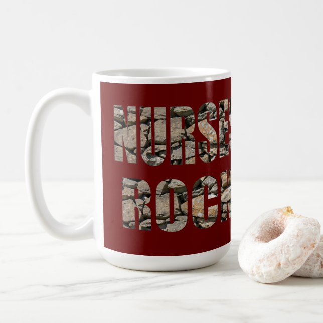 TAZA DE CAFÉ NURSES ROCK (Con donut)