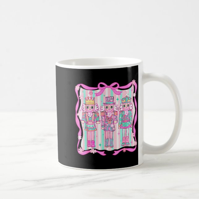 Taza De Café Nutcracker Coquette Nk Bow Xmas Holiday Merry Chri (Derecha)