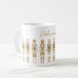 TAZA DE CAFÉ NUTCRACKERS DE NAVIDADES DE ORO