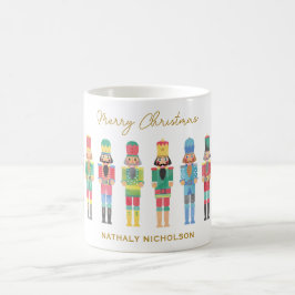 TAZA DE CAFÉ NUTCRACKERS NAVIDADES DE COLOR ACUÁTICO