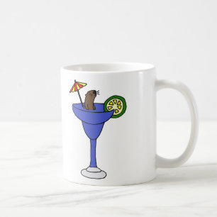 Taza De Café Nutria de mar divertida en la bebida azul de