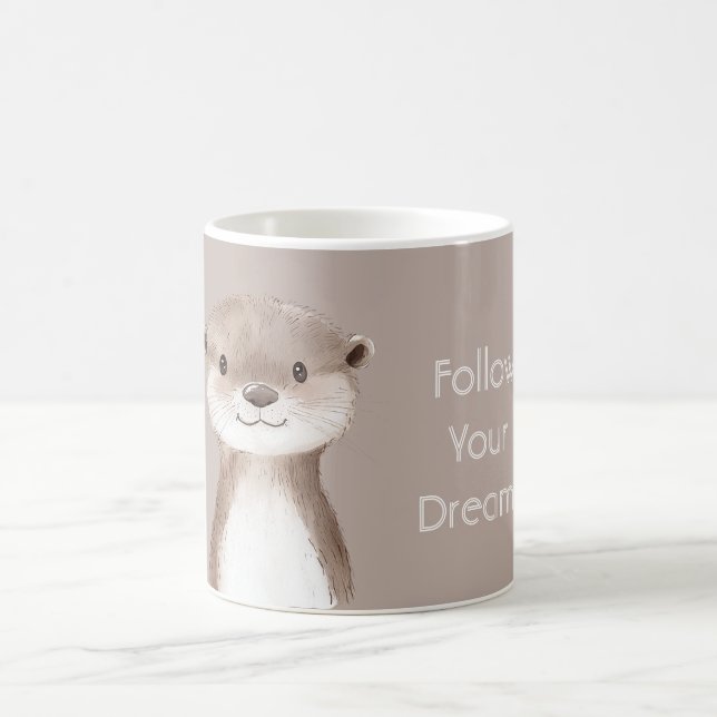 Taza De Café Nutria de Seguir tus Sueños (Centro)