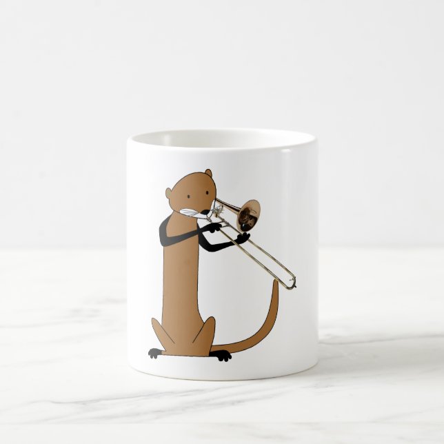 Taza De Café Nutria que juega el Trombone (Centro)