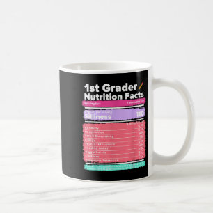 Taza De Café Nutrición Hechos De Primer Grado Divertido De Vuel