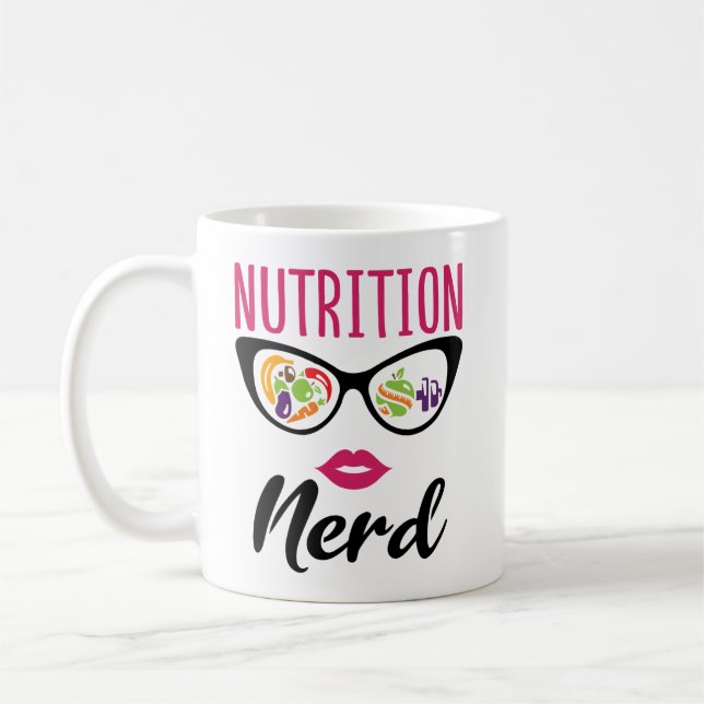 Taza De Café Nutrición Nerd Nutritionist Dietitian (Izquierda)