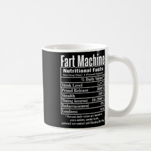 Taza De Café Nutrion Facts Fart Machine Dad Chistes Graciosos F