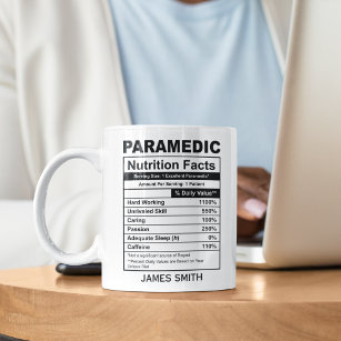 Taza De Café Nutrition Facts Paramedic Funny Paramedic