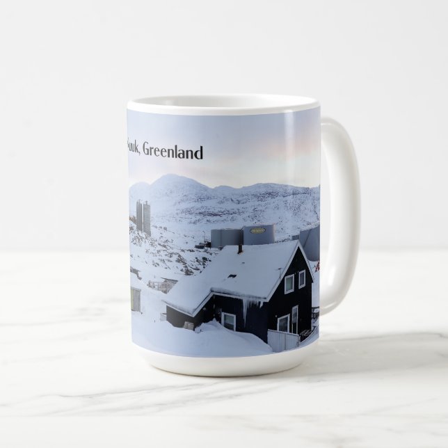 Taza De Café Nuuk, Greenland landscape photograph (Anverso derecho)