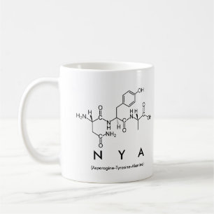 Taza De Café Nya peptide name mug