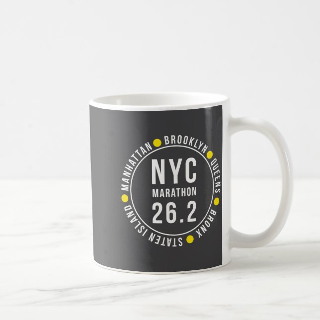 Taza De Café Nyc New York Souvenir Marathon Runner _2  (Derecha)