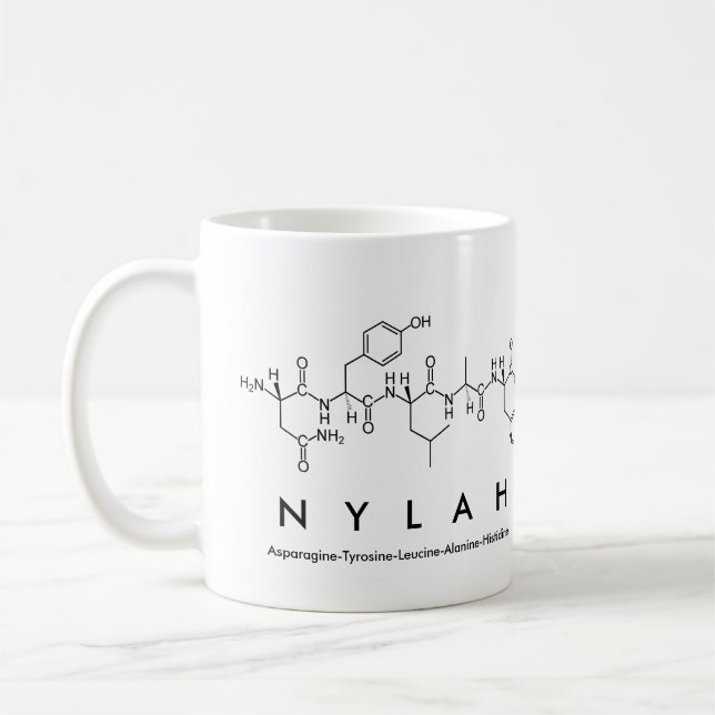 Taza De Café Nylah peptide nombre mug (Izquierda)