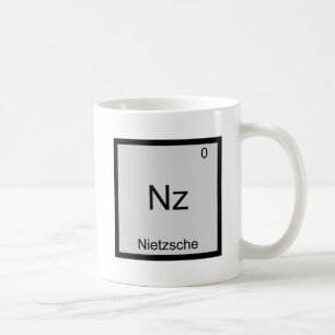 Taza De Café Nz - Nietzsche Elemento Divertido Química Símbolo