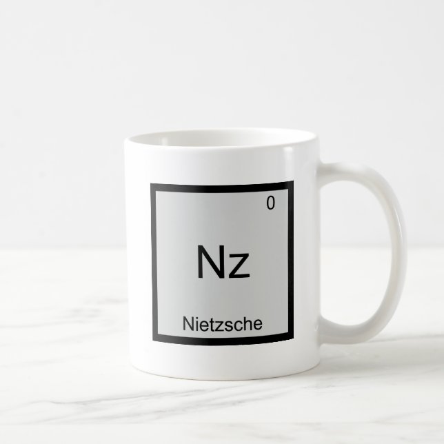 Taza De Café Nz - Nietzsche Elemento Funny Símbolo de química T (Derecha)