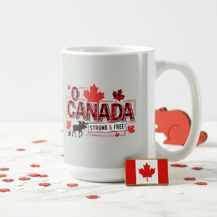 Taza De Café O Canadá Fuerte y Libre Alce ID1314