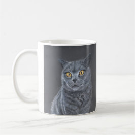 Taza de café o té de gato negro