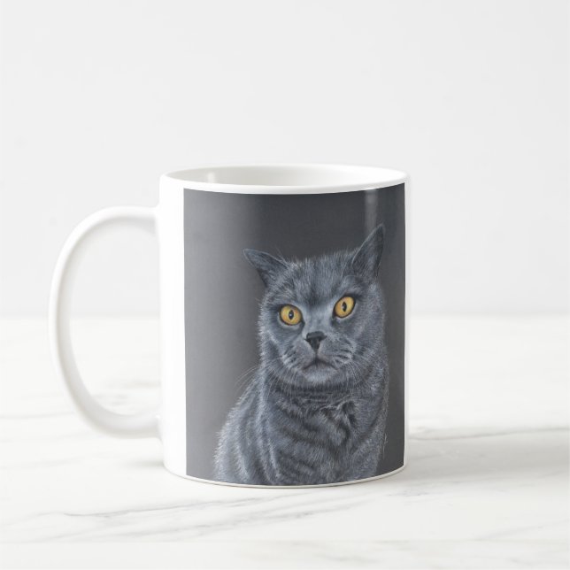 Taza de café o té de gato negro (Izquierda)