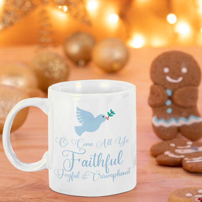 Taza De Café O Vengan Todos Ustedes Fieles Navidades Religiosos (Subido por el creador)