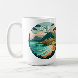 Taza De Café Oahu Hawaii Beach Vintage Retro
