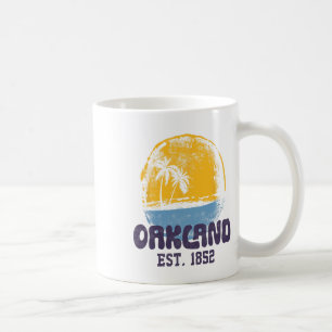 Taza De Café Oakland California Retro Surfer Vintage Playa Para