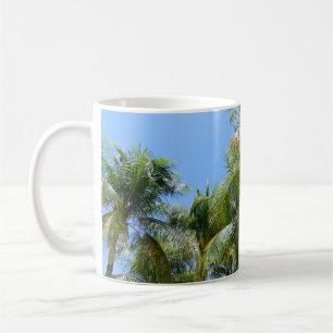 Taza De Café Oasis de palmeras soleadas #1 #tropical #wall #art