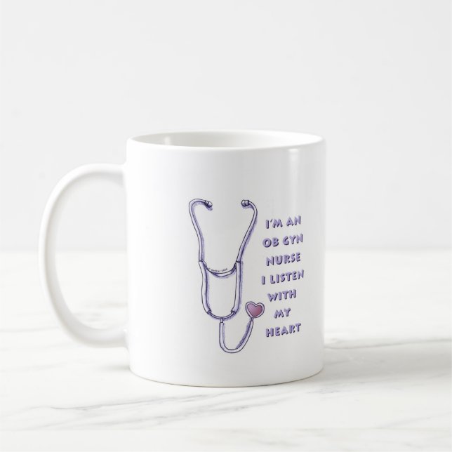 Taza De Café Ob Gyn Nurse Heart (Izquierda)