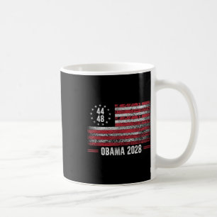Taza De Café Obama 2028: Patriótico de la bandera estadounidens