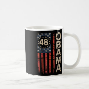 Taza De Café Obama 48.º presidente Bandera estadounidense Obama