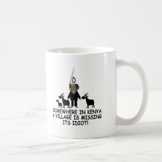 Taza De Café Obama anti, idiota del pueblo