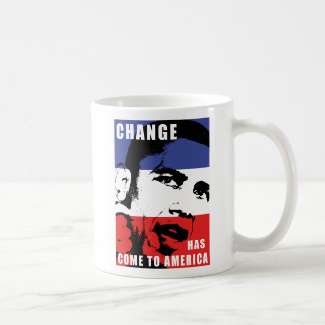 Taza De Café Obama - cambie ha venido a América (Derecha)