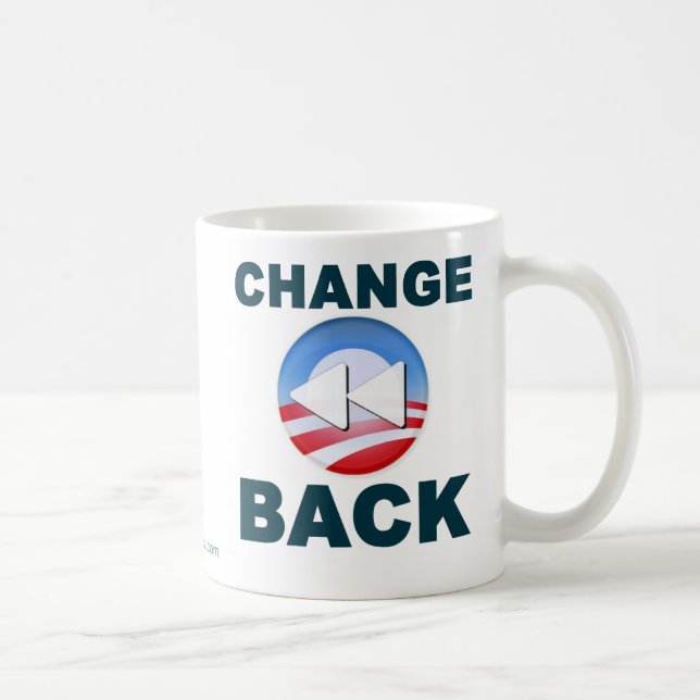 Taza De Café Obama:  Cambio detrás (Derecha)