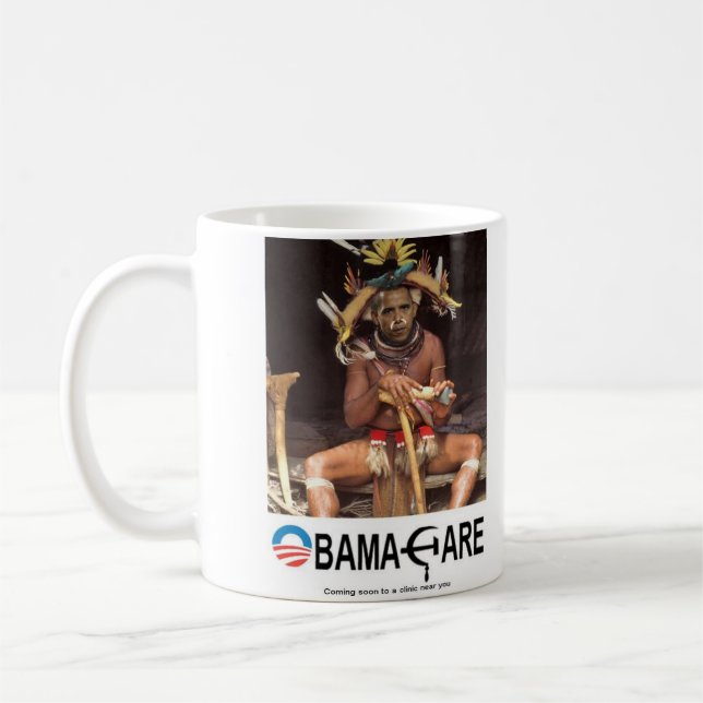 Taza De Café Obama se preocupa (Izquierda)