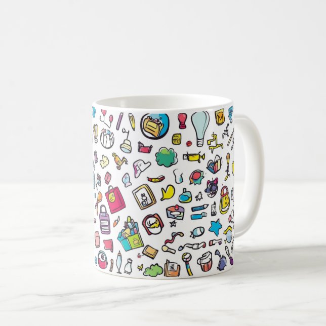 Taza De Café Objetos domésticos infantiles u objetos cotidianos (Anverso derecho)