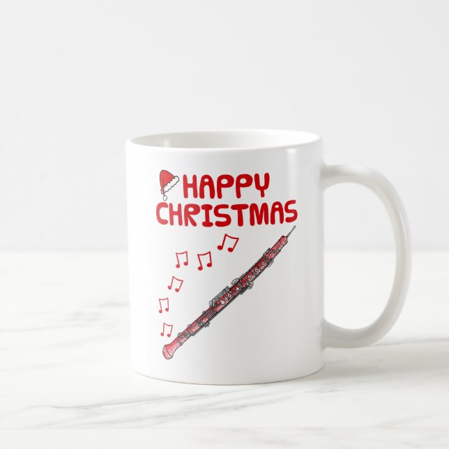 Taza De Café Oboe Navidades Teatro de Música Woodwind (Derecha)