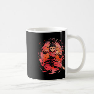 Taza De Café Obra artística de artista marcial de karate
