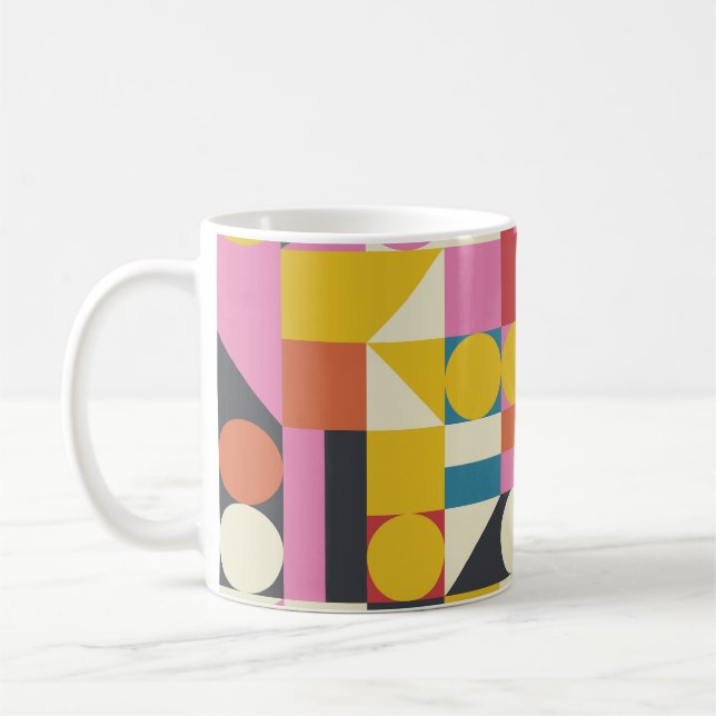 Taza De Café Obra artística de Bauhaus: composición geométrica  (Izquierda)