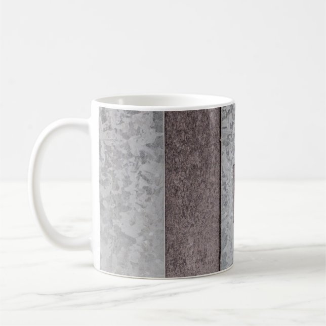 Taza De Café Obra artística de letras marrones y grises B (Izquierda)