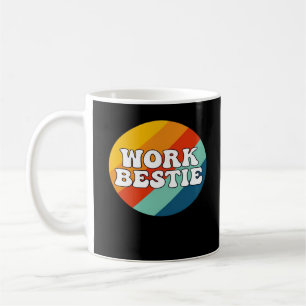 Taza De Café Obra Bestie Ayuda Emocional Coworker Retro Vintage