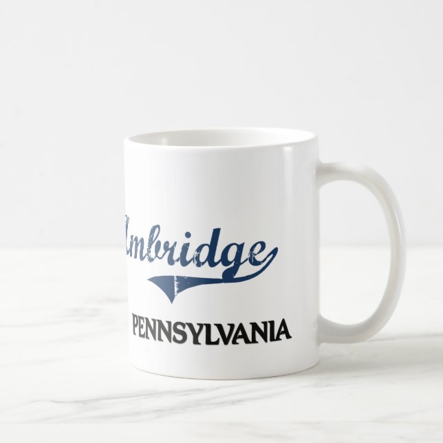 Taza De Café Obra clásica de la ciudad de Ambridge Pennsylvania (Derecha)
