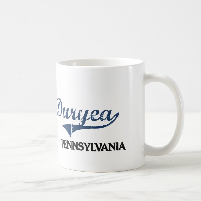 Taza De Café Obra clásica de la ciudad de Duryea Pennsylvania (Derecha)