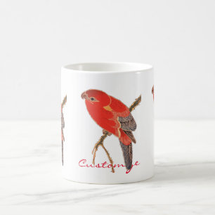 Taza De Café Obra clásica roja tropical de Thunder_Cove del