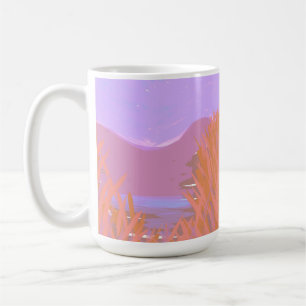 Taza De Café Obra contemporánea original "The Lake"