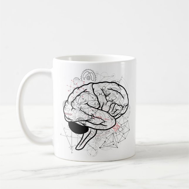 Taza De Café Obra de arte creativa con tema de ciencia (Izquierda)
