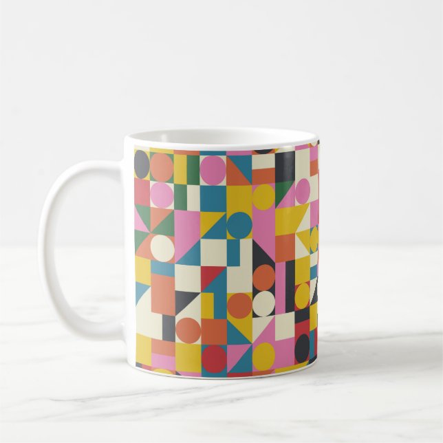 Taza De Café Obra de arte de composición en Bauhaus hecha con a (Izquierda)