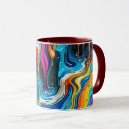 Taza de café - Obra de arte de superficie abstract