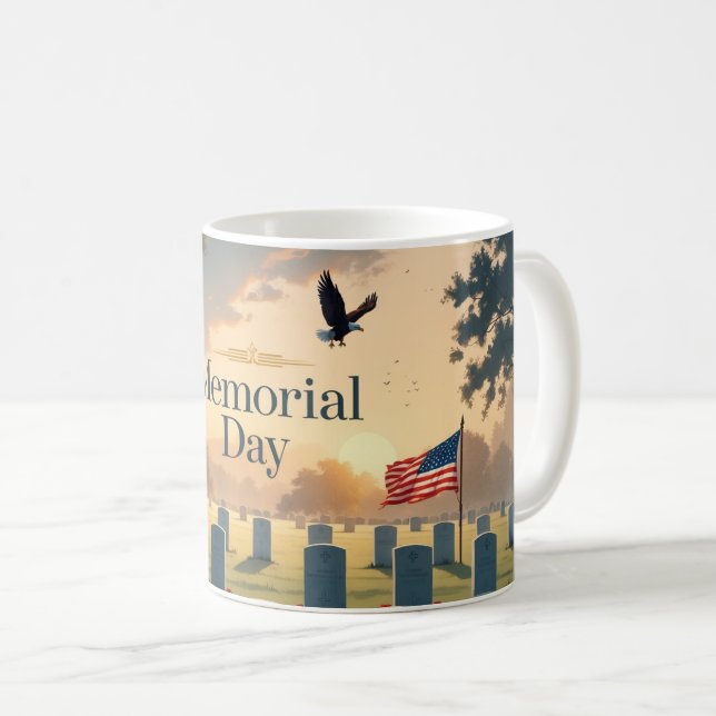 Taza De Café Obra de arte de tributo en el Día del Recuerdo - H (Anverso derecho)