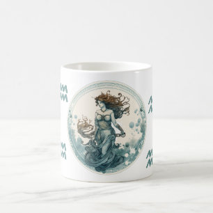 Taza De Café Obra de arte del símbolo acuario llamativo