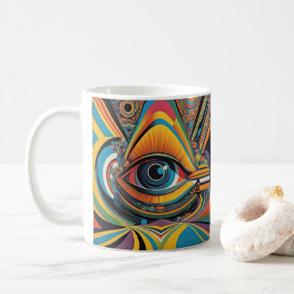 Taza De Café Obras de arte psicodélicas del Vacui de terror de
