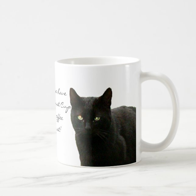 Taza De Café Observación del gato negro (Derecha)