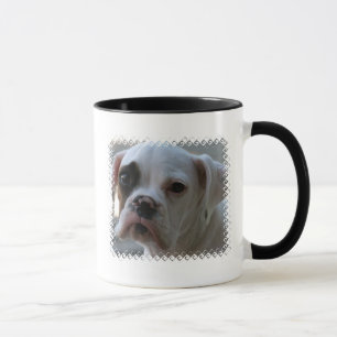 Taza de café observada negro del perro del