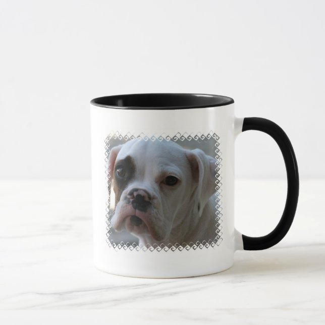 Taza de café observada negro del perro del (Derecha)